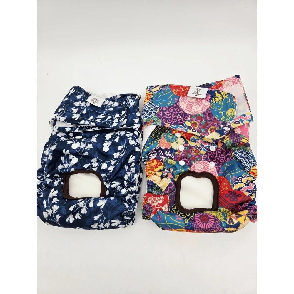 CuteBone Dog Diapers Female Washable Large Lot of 2 Pack Reusable Size L